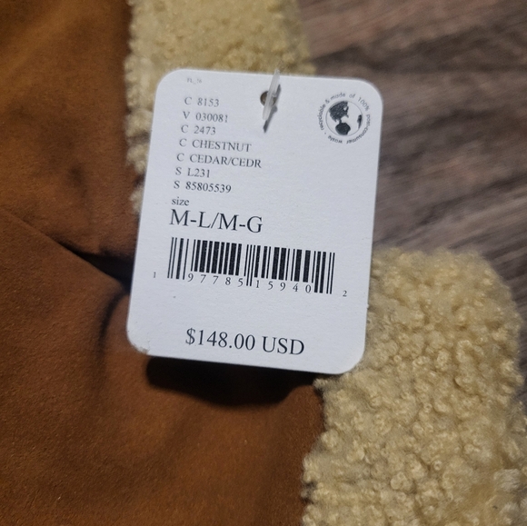 FREE PEOPLE x CAROLINA AMATO Shearling Zipper Mittens NWT - Picture 6 of 10